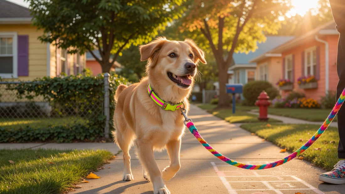 Dog on a sunny walk
