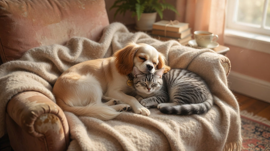Happy dog in soft natural light