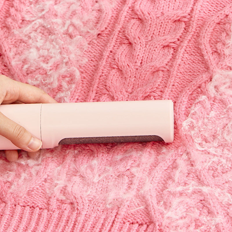 Pink hair remover on pink fabric