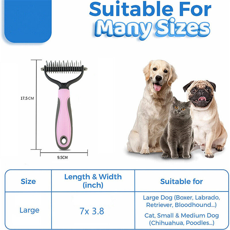 Undercoat Rake — Deshedding Comb for Double-Coated Breeds