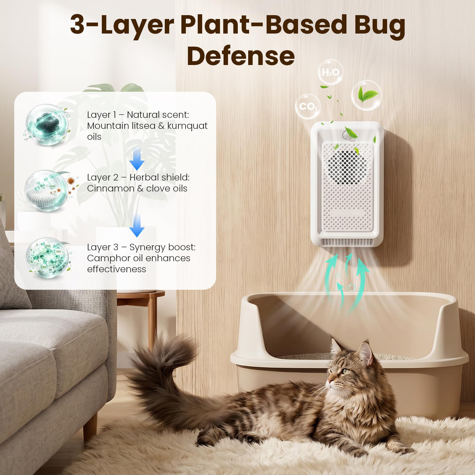 Cat Litter Deodorizer - White ABS Rechargeable Pet Odor Eliminator With 30dB Quiet Internal Circulation And Advanced Pod - For Smart Kitty Boxes In Homes Closets And Bathrooms