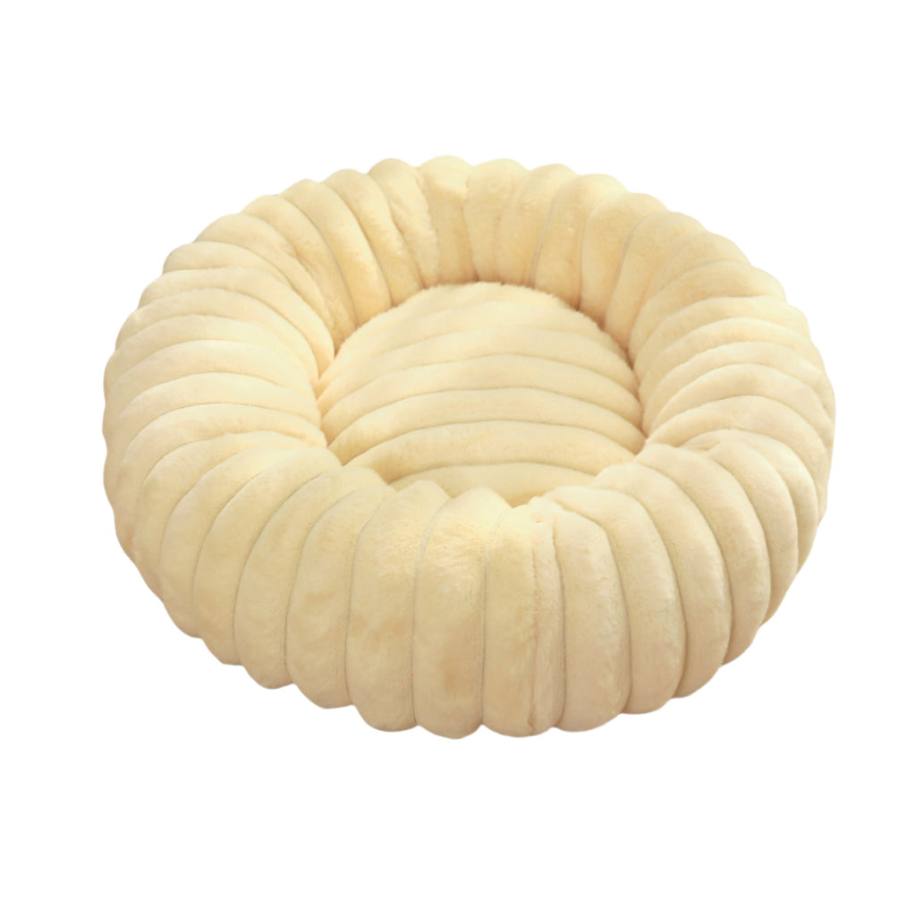 Pet Kennels Long Plush Round Cat Nest Winter Warm Dog Beds Kennel Super Soft Dogs Mat Sofa Pet Deep Sleeping SuppliesPet Products