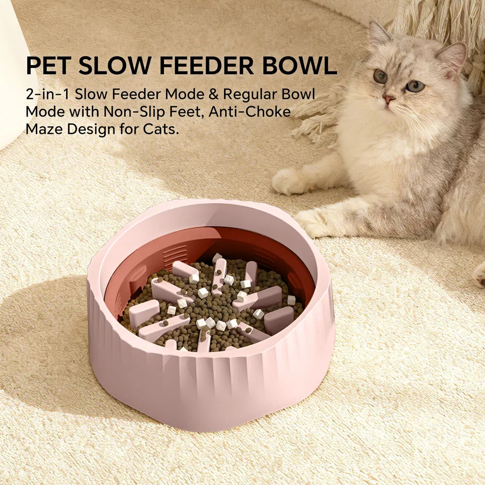 Slow Feeder Bowl — Anti-Gulp Maze Dish