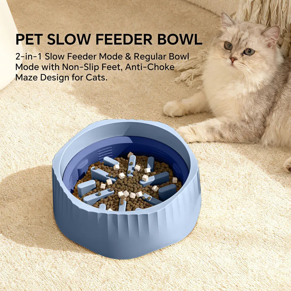 Slow Feeder Bowl — Anti-Gulp Maze Dish