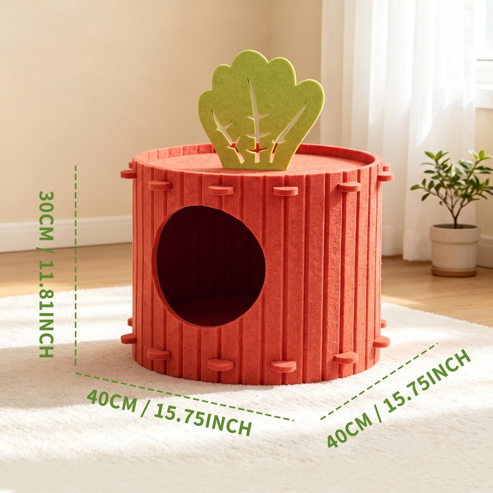 Cat Cave Bed — Enclosed Felt Hideaway for Indoor Cats