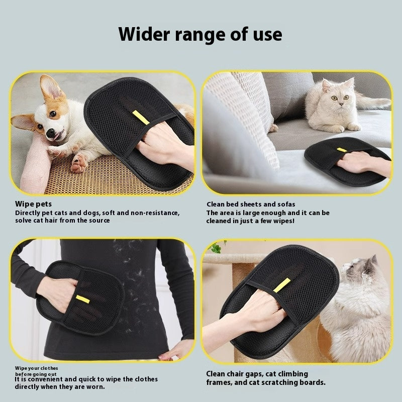 Pet Hair Remover Gloves — Deshedding & Grooming Mitt for Dogs & Cats