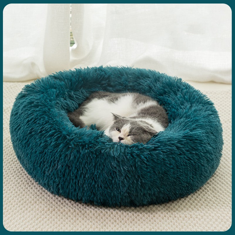 Round Plush Bed — Soft Warm Cuddler