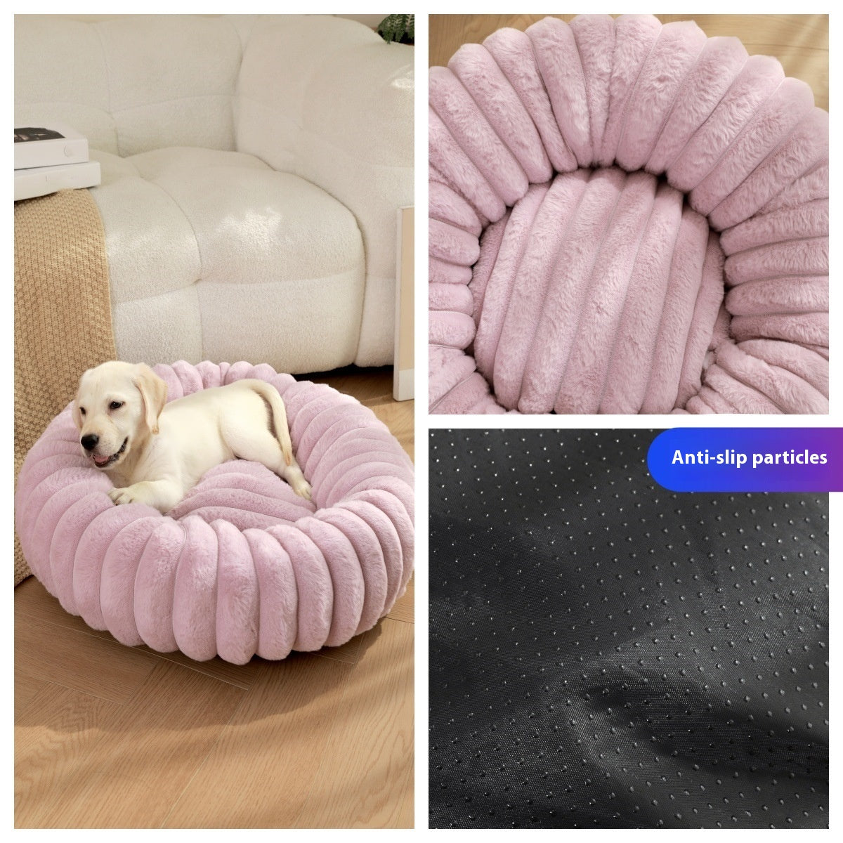 Pet Kennels Long Plush Round Cat Nest Winter Warm Dog Beds Kennel Super Soft Dogs Mat Sofa Pet Deep Sleeping SuppliesPet Products