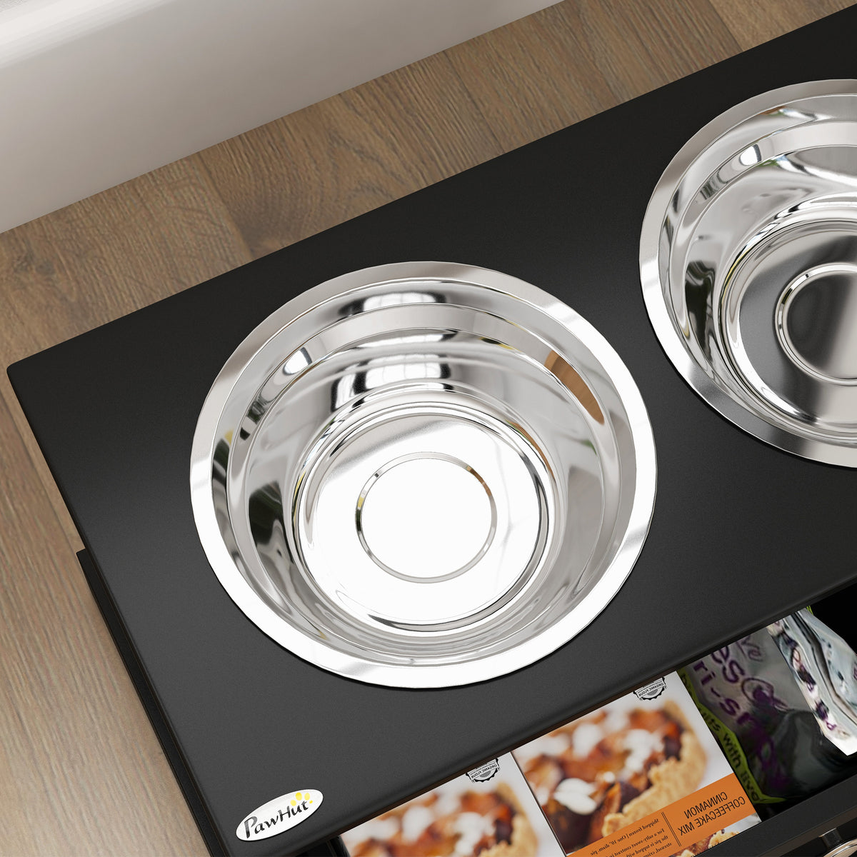 Elevated Double Bowls — Raised Feeder Stand
