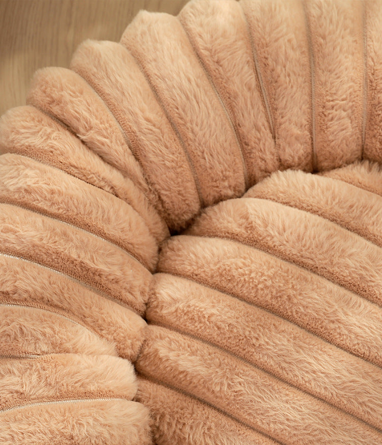 Pet Kennels Long Plush Round Cat Nest Winter Warm Dog Beds Kennel Super Soft Dogs Mat Sofa Pet Deep Sleeping SuppliesPet Products