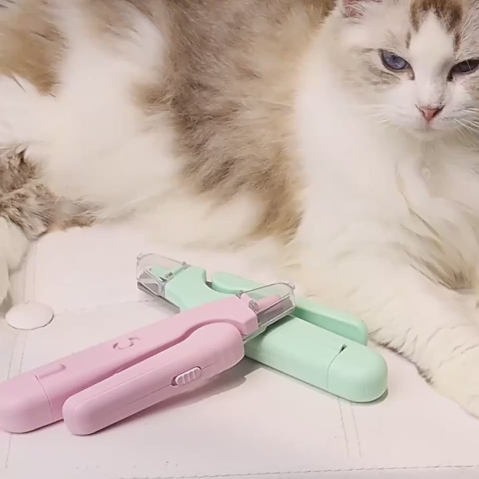 2 In 1 Pet Nail Clippers With Led Light Dog Cat Special Blood Line Scissors Multifunction Animals Paw Nail Trimmer Pet Supplies