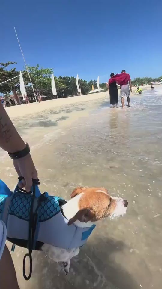Swim Pet Dog Life Jacket Vest Clothes Life Vest Collar Harness Pets Swimming Summer Swimwear Scales Shark Pet Products