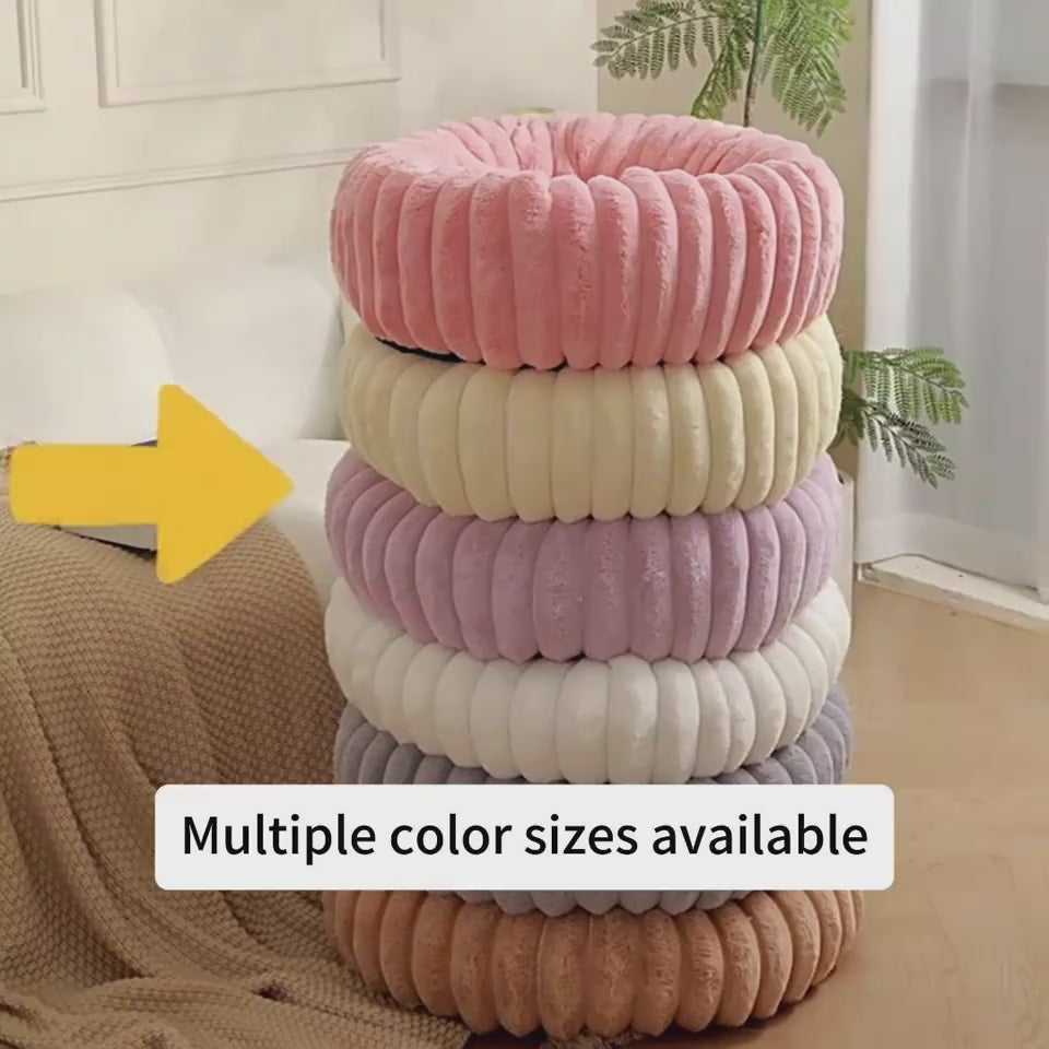 Pet Kennels Long Plush Round Cat Nest Winter Warm Dog Beds Kennel Super Soft Dogs Mat Sofa Pet Deep Sleeping SuppliesPet Products